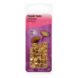 HILLMAN 5/16 in. L Gold Steel Thumb Tacks 40 pk