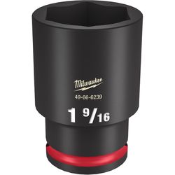 Milwaukee SHOCKWAVE 1-9/16 in. X 1/2 in. drive SAE 6 Point Standard Impact Rated Socket 1 pc