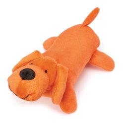 Zanies For Dog Orange Plush Lil' Yelpers Squeaky Dog Toy Small