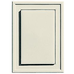 Builders Edge 6 in. H X 4.5 in. W X 1 in. L Prefinished Linen Vinyl Mini Mounting Block