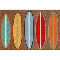 Liora Manne Frontporch 2 ft. W X 3 ft. L Brown Casual Polyester Accent Rug