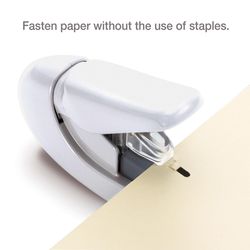 PLUS 2.9 in. H X 1.5 in. W Rectangle White Paper Clinch 1 pk