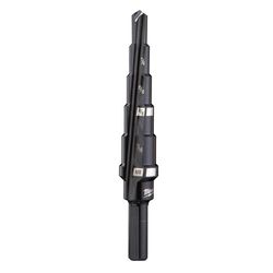 Milwaukee JAM-FREE 3/16 to 1/2 in. X 6 in. L Black Oxide Step Drill Bit 3-Flat Shank 1 pc