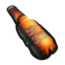 Territory For Dog Multicolored Polyester Beer Bottle Crunch Dog Toy Medium/Large 1