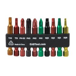Stay Sharp Phillips/Square Recess/Torx 2 in. L Color Coded Screwdriver Bit 10 pk