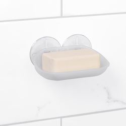 Zenna Home Frost Clear Plastic Soap Dish
