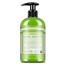 Dr. Bronner's Organic Lemongrass Lime Scent Sugar Scrub 12 oz