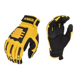 DeWalt Unisex Indoor/Outdoor Mechanic Mechanic's Glove Black/Yellow M 1 pair