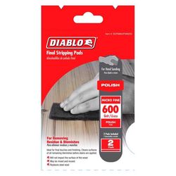 Diablo 6 in. L X 4 in. W 600 Grit Silicon Carbide Final Stripping Pads 2 pk