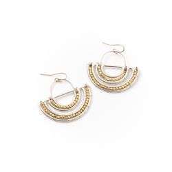 Matr Boomie Bhavani Women's Medallion Gold/Silver Earrings