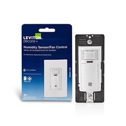 Leviton Decora 5 amps Single Pole Single Pole Humidity Sensor/Fan Control White 1 pk