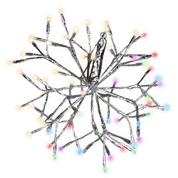 Celebrations Platinum LED Multi Rechargeable Shimmering Sphere 12 in. Hanging Decor