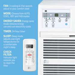 Perfect Aire 10000 BTU 115 V Through-the-Wall Air Conditioner w/Remote 450 sq ft