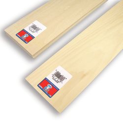 Midwest Products 1/32 in. X 4 in. W X 2 ft. L Basswood Sheet #2/BTR Premium Grade