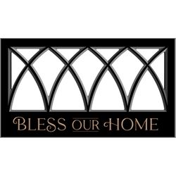 P Graham Dunn 14.75 in. H X 26 in. L Black MDF Ornate Wall Decor