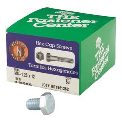 HILLMAN M8-1.25 mm D X 12 mm L Heat Treated Steel Hex Head Cap Screw 1 pk