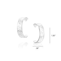 Montana Silversmiths Women's Out West Hoop Silver Earrings