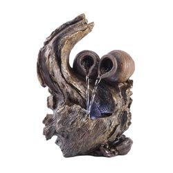 Alpine Polyresin Assorted 14 in. H Tree Branch Fountain with LED Light