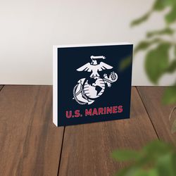 P Graham Dunn 6 in. H X 6 in. L Multicolored Wood US Marines Block