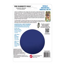 Spot Barrett Ball For Dog Blue Rubber Ball Dog Toy Medium 1 pk