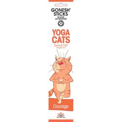 Gonesh Yoga Pets Yellow Yoga Cats - Sweet Pets Scent Sticks Incense 1 oz
