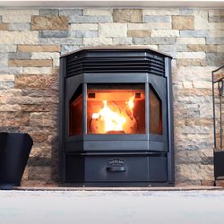 Cleveland Iron Works EPA Certified 2500 sq ft Wood Pellet Stove 65 lb. cap. Hopper