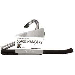 Whitmor 13-5/16 in. H X 1/2 in. W X 14-2/5 in. L Steel Black/Silver Slack Hanger 3 pk