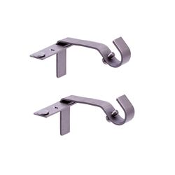 Kenney Fast Fit Pewter Silver Modern/Contemporary Curtain Rod Bracket 5/8 in. L