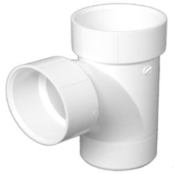 Charlotte Pipe Schedule 40 2 in. Hub X 2 in. D Hub PVC Sanitary Street Tee