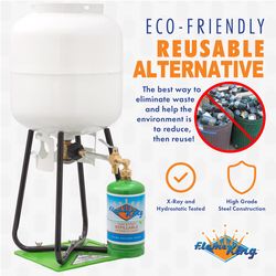 Flame King 16.4 oz Steel Refill Propane Cylinder Kit