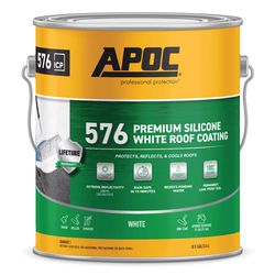 APOC Gloss Bright White Silicone Roof Coating 0.9 gal