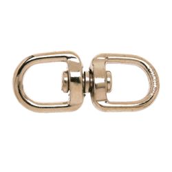 Campbell 1 in. D X 3-9/16 in. L Nickel-Plated Zinc Double End Round Eye 100 lb