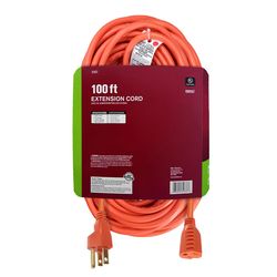 Ace Indoor or Outdoor 100 ft. L Orange Extension Cord 16/3 SJTW