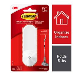 3M Command Large Plastic Wire Hooks 4.14 in. L 1 pk