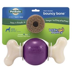 PetSafe Busy Buddy For Dog Multicolored Nylon/Rubber Bouncy Bone Chew Dog Toy Large 1 pc