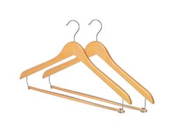 Whitmor 10-5/16 in. H X 2/3 in. W X 17-7/16 in. L Wood Brown Suit Hanger 2 pk