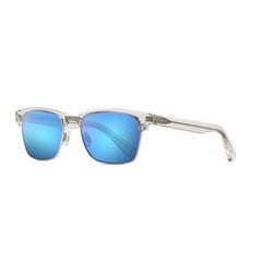 Maui Jim Kawika Sunglasses Unisex Crystal Frame Blue Hawaii Lens Polarized