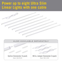 Armacost Lighting 48 in. L White Plug-In LED Tape Light Connector 3 pk