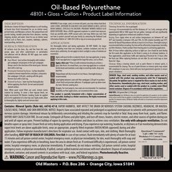 Old Masters Gloss Clear Oil-Based Polyurethane 1 gal
