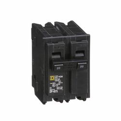 Square D HomeLine 20 amps Surge 2-Pole Circuit Breaker
