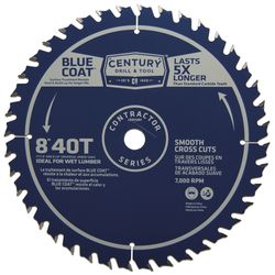 Century Drill & Tool Contractor Series 8-1/4 in. D Carbide Tipped Finishing Saw Blade 40 teeth 1 pc