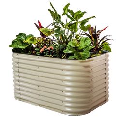 Vego Garden 32 in. H Metal 6 in 1 Raised Garden Bed Pearl White
