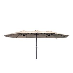 Living Accents 15 ft. Beige Patio Umbrella