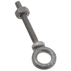 National Hardware 1/4 in. X 3 in. L Galvanized Forged Steel Eyebolt Nut Included