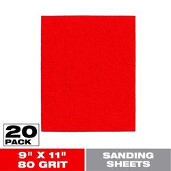 Diablo 9 in. L X 11 in. W 80 Grit Aluminum Oxide Sanding Sheet 20 pk