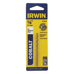 IRWIN 1/8 in. X 2-3/4 in. L Cobalt Alloy Steel Drill Bit Straight Shank 1 pc