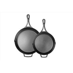Lodge Blacklock Cast Iron Skillet Set Black