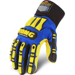 Ironclad Kong Men's Cold Weather Gloves Blue/Yellow XXL 1 pk