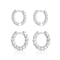 Montana Silversmiths Women's Twisted Up Hoop  Earring Set