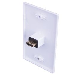 Monster Just Hook It Up White 1 gang Plastic HDMI Wall Plate 1 pk
